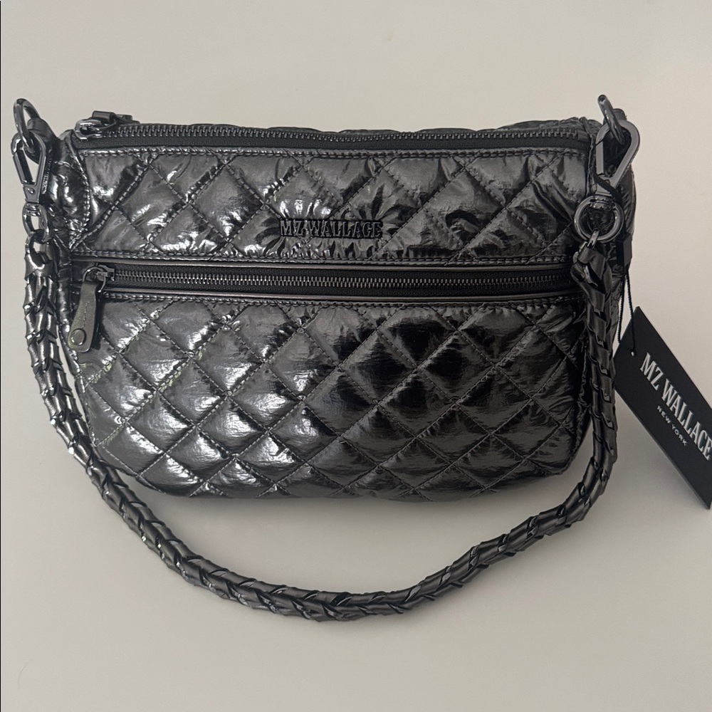 NWT MZ Wallace Pewter Ella Crosby crossbody
